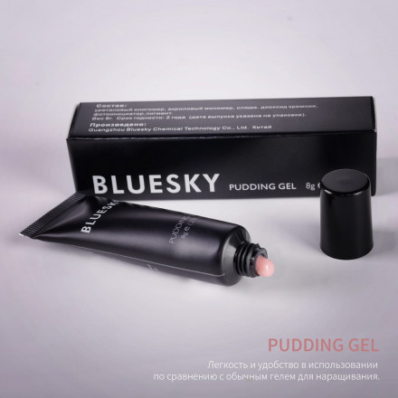BLUESKY Pudding Gel полигель камуфлирующий молочно-розовый Lotus 8 гр. (Mini)