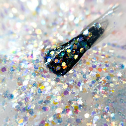 IQ BEAUTY   Лак для ногтей с биокерамикой с  хлопьями Юки   12,5мл   Prolac A THOUSAND WISHES   #125