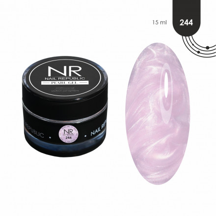 NAIL REPUBLIC   Гель моделирующий средне-густой перламутровый   Gel PEARL   #244   15г