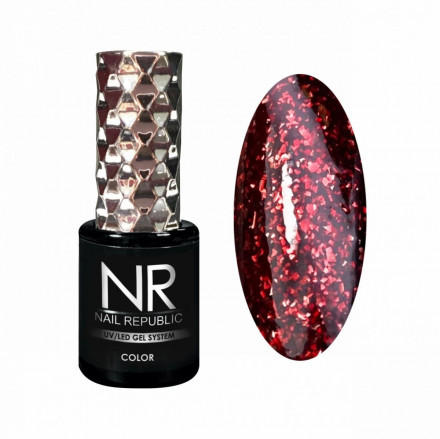 NAIL REPUBLIC   Гель-лак с шиммером   10мл   Perfect Red   #431