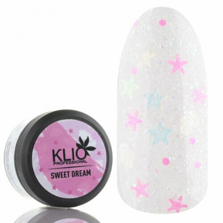 KLIO  Гель-лак с конфетти SWEET DREAM  15г (банка)  №03